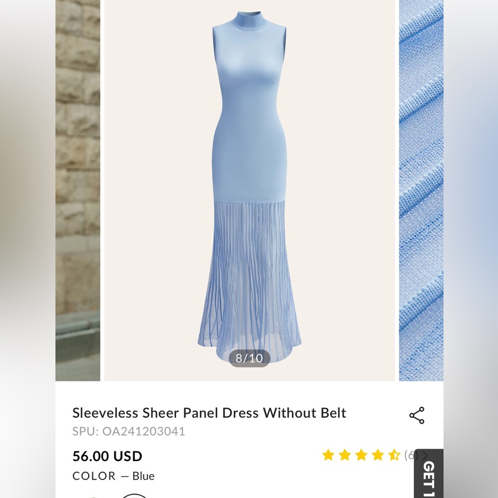 Cider Blue Sleeveless Maxi Dress